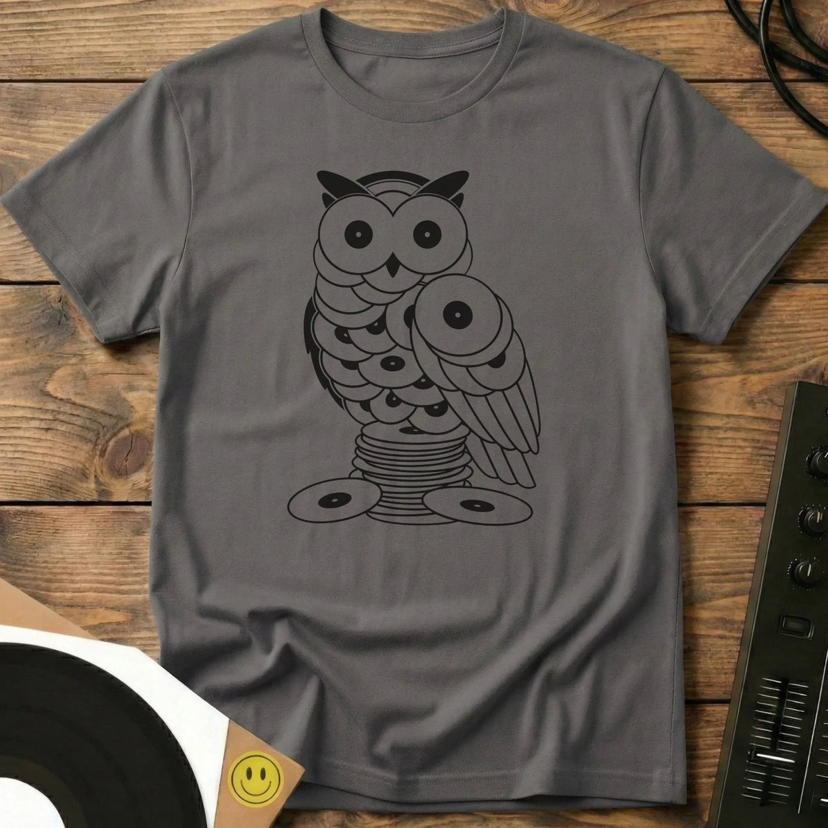 Vinyl Owl T-Shirt Charcoal / S Vinyl Owl T-Shirt