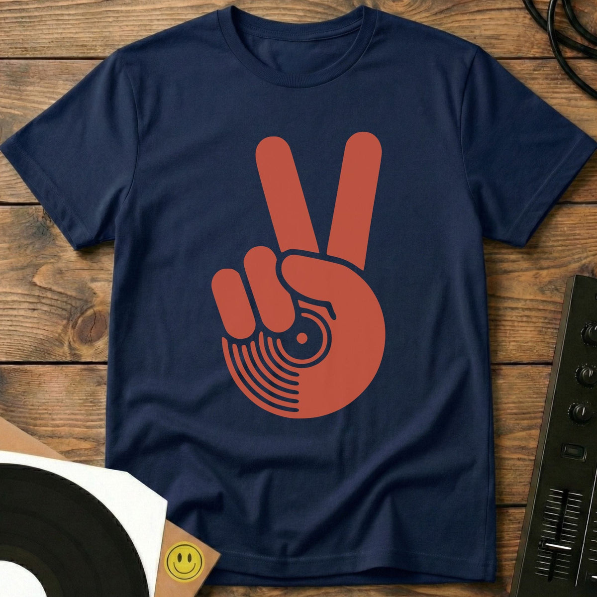 Vinyl Peace T-Shirt Navy / S Vinyl Peace T-Shirt