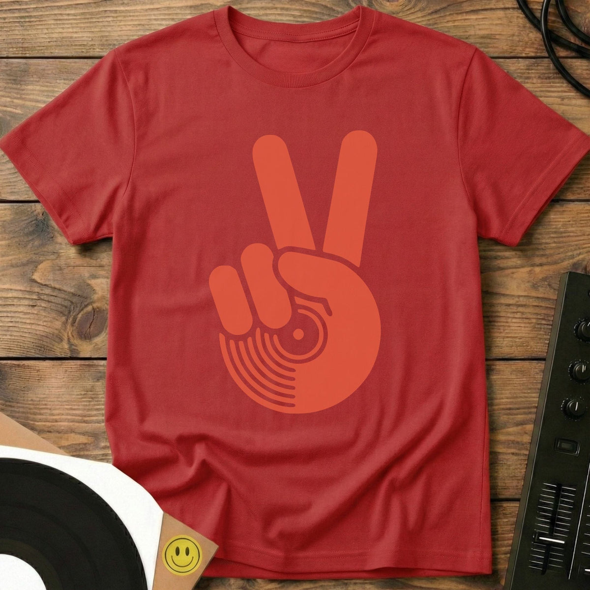 Vinyl Peace T-Shirt Red / S Vinyl Peace T-Shirt