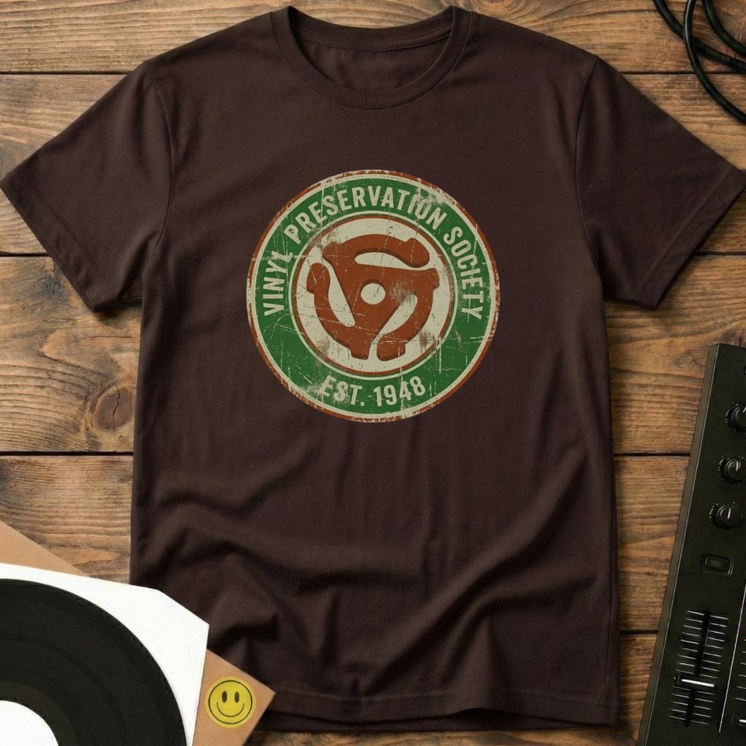 Vinyl Preservation Society T-Shirt Dark Chocolate / S Vinyl Preservation Society T-Shirt