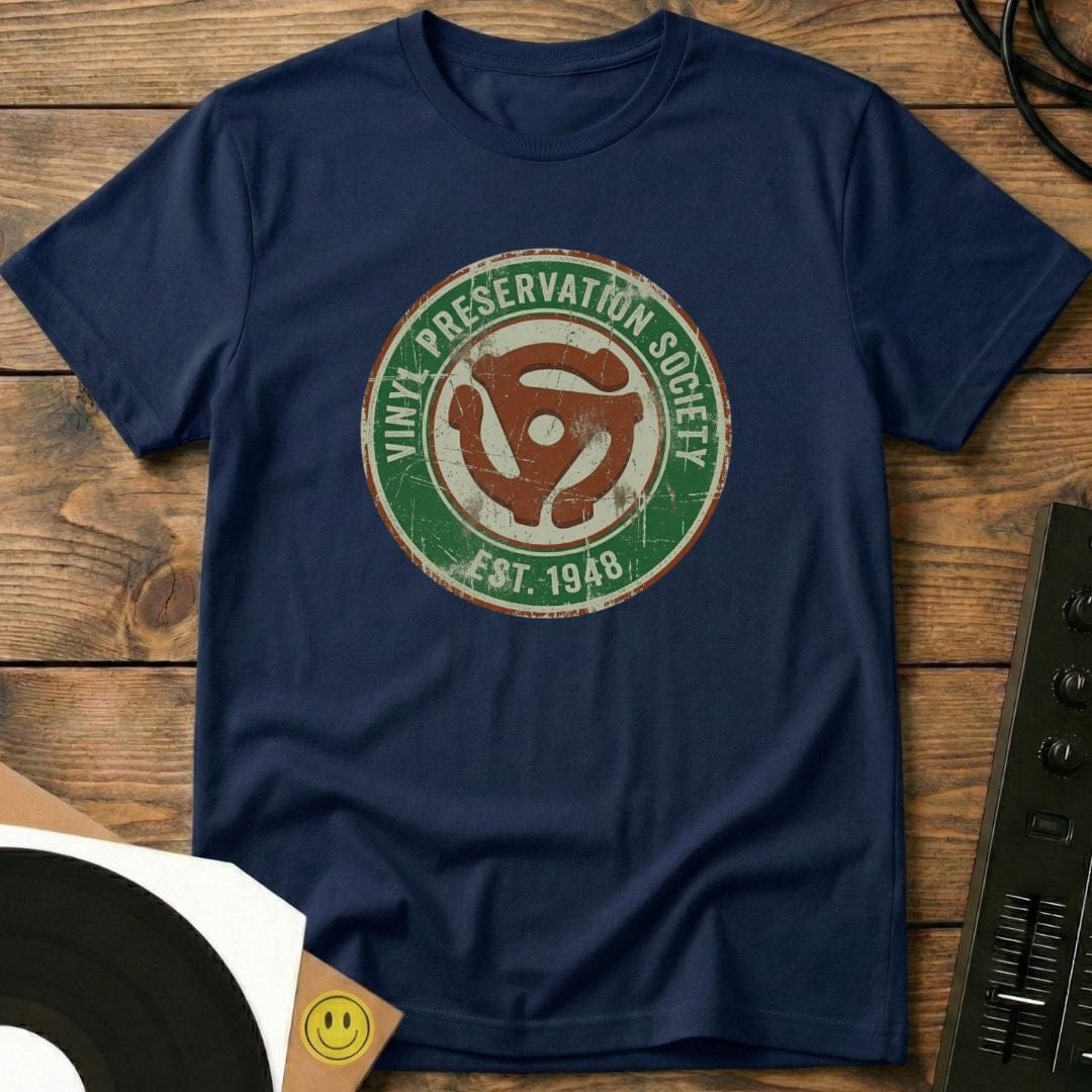 Vinyl Preservation Society T-Shirt Navy / S Vinyl Preservation Society T-Shirt