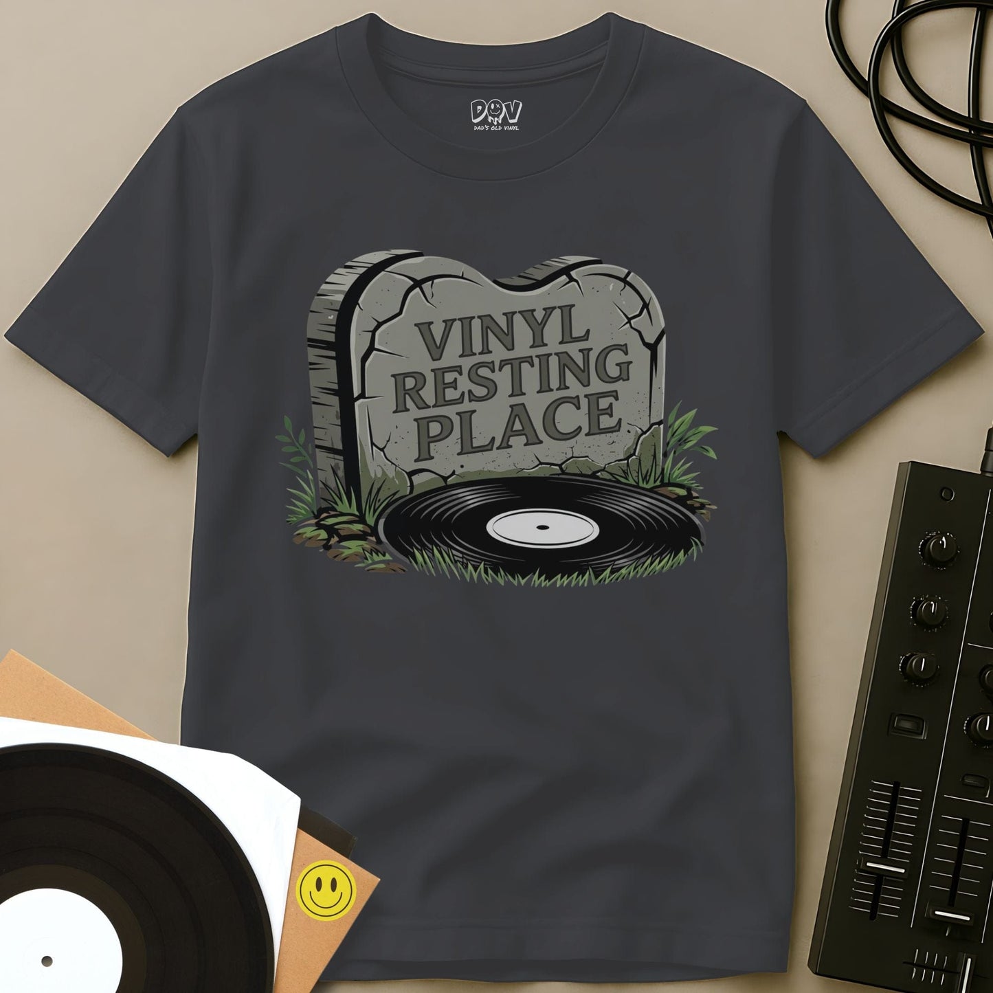 Vinyl Resting Place T-Shirt Charcoal / S Vinyl Resting Place T-Shirt