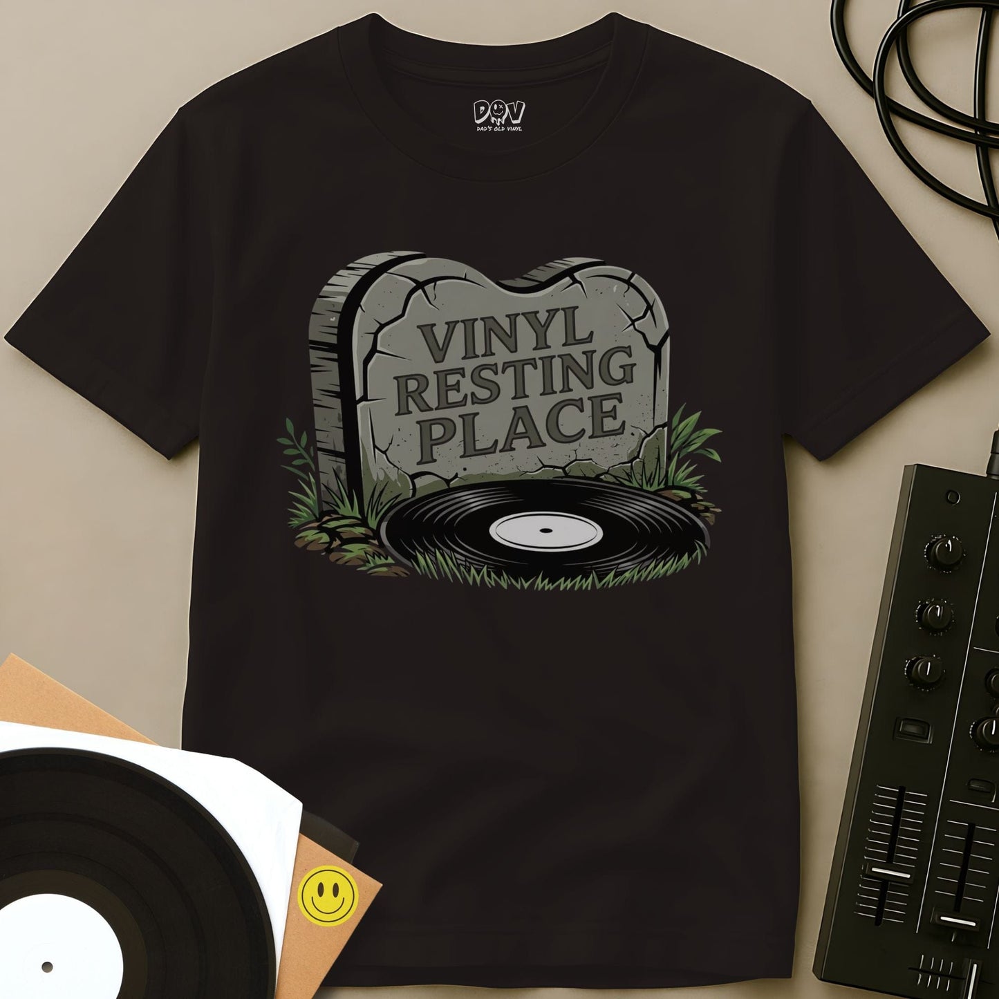 Vinyl Resting Place T-Shirt Dark Chocolate / S Vinyl Resting Place T-Shirt