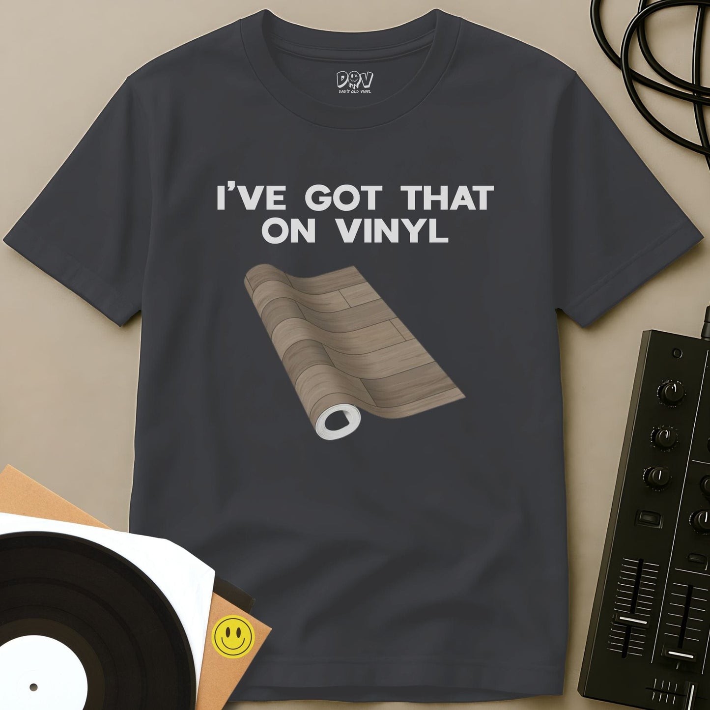 Vinyl Roll T-Shirt Charcoal / S Vinyl Roll T-Shirt