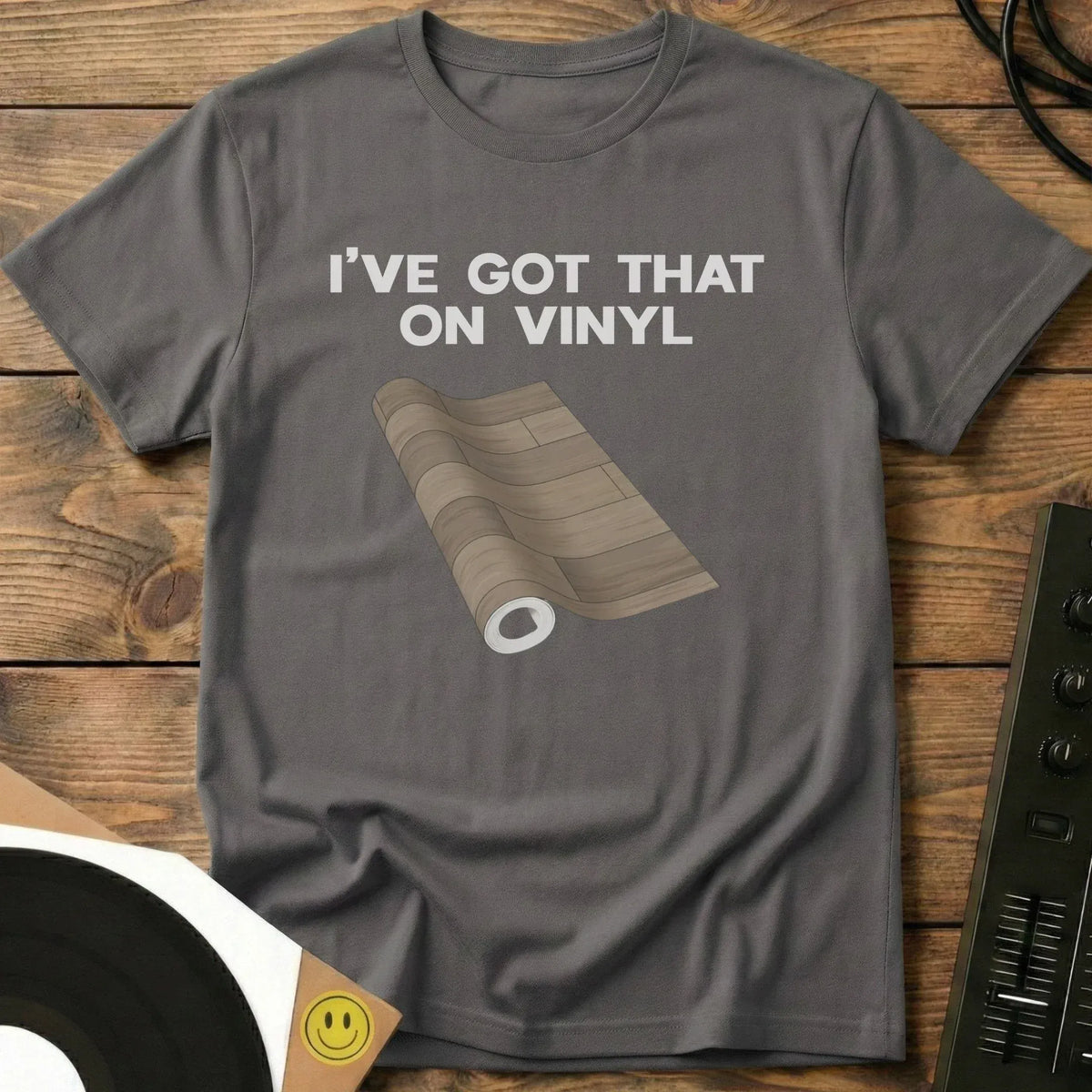 Vinyl Roll T-Shirt Charcoal / S Vinyl Roll T-Shirt