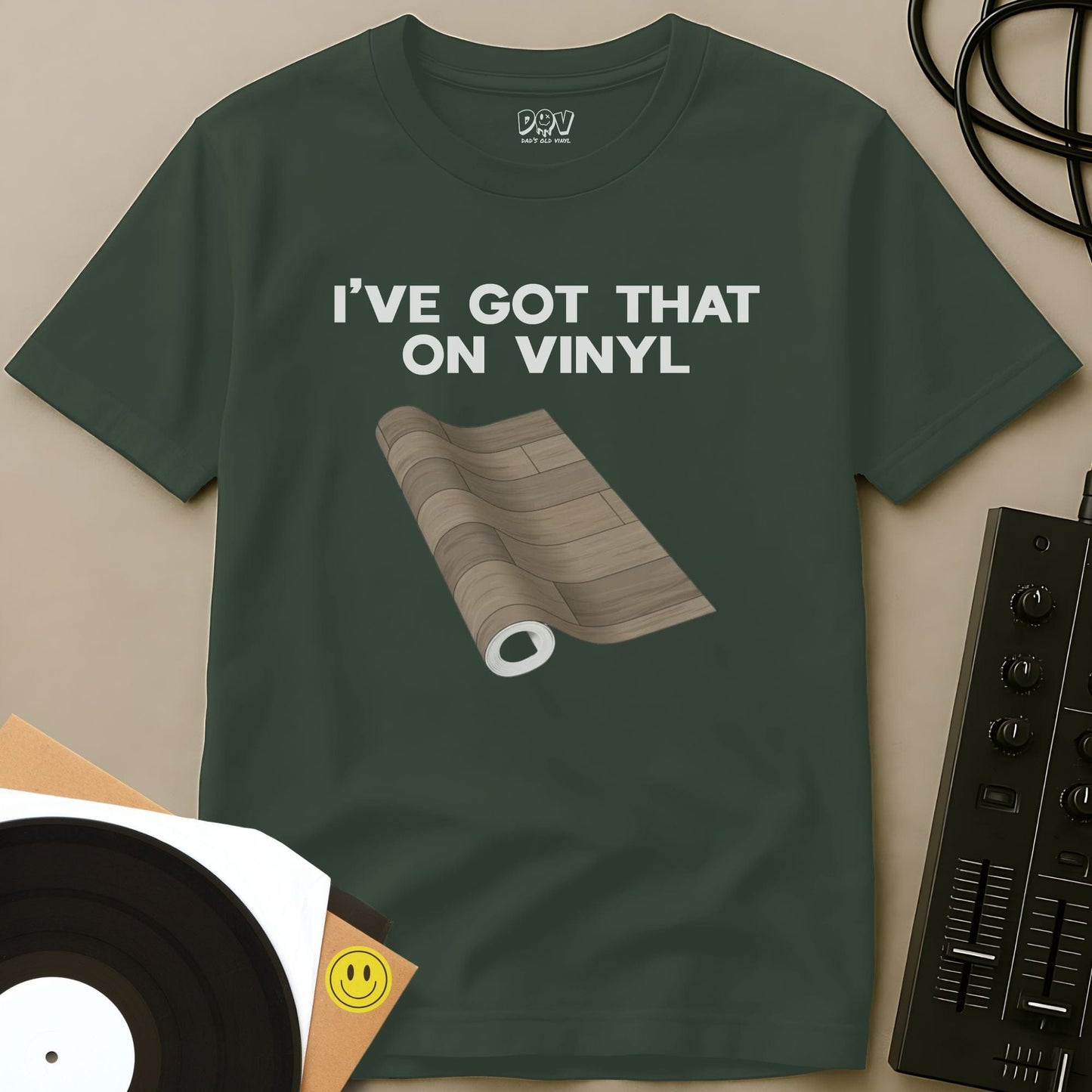 Vinyl Roll T-Shirt Military Green / S Vinyl Roll T-Shirt
