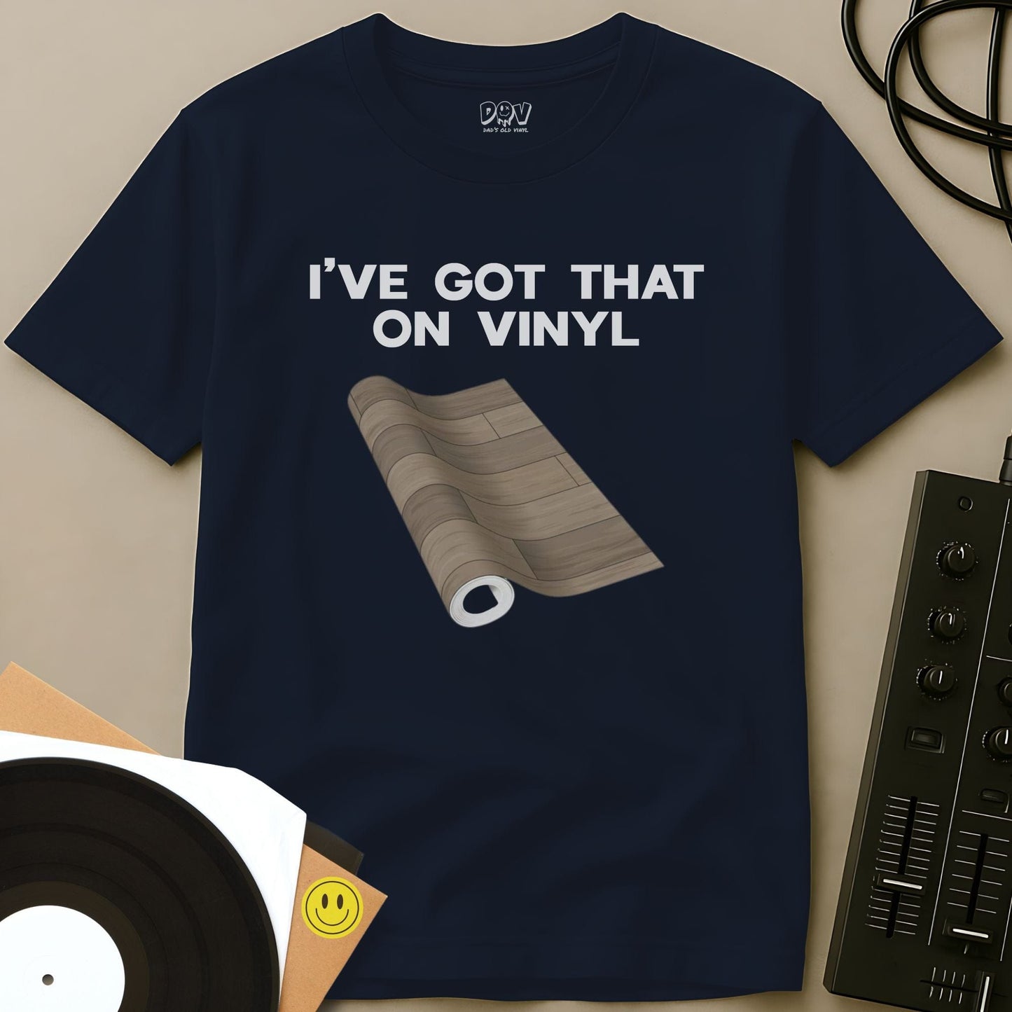 Vinyl Roll T-Shirt Navy / S Vinyl Roll T-Shirt