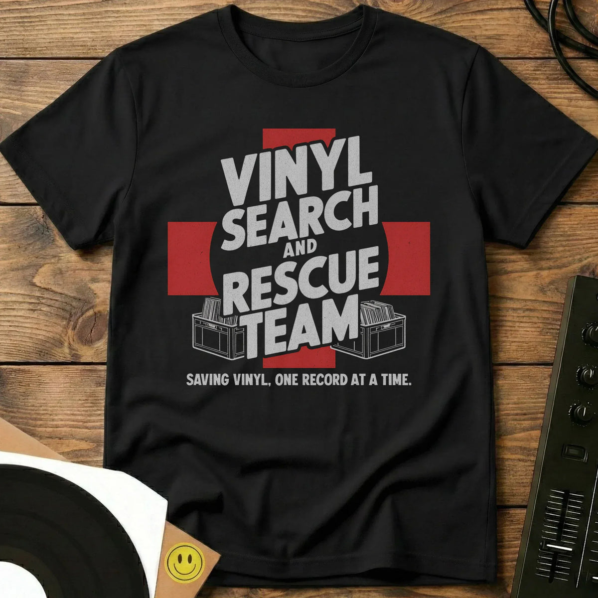 Vinyl Search And Rescue Team T-Shirt Black / S Vinyl Search And Rescue Team T-Shirt