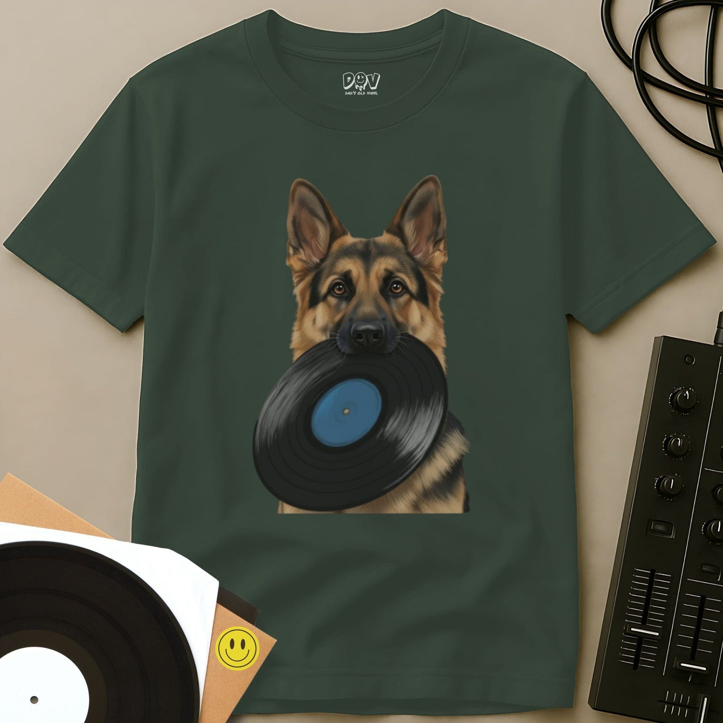 Vinyl Shepherd T-Shirt Military Green / S Vinyl Shepherd T-Shirt
