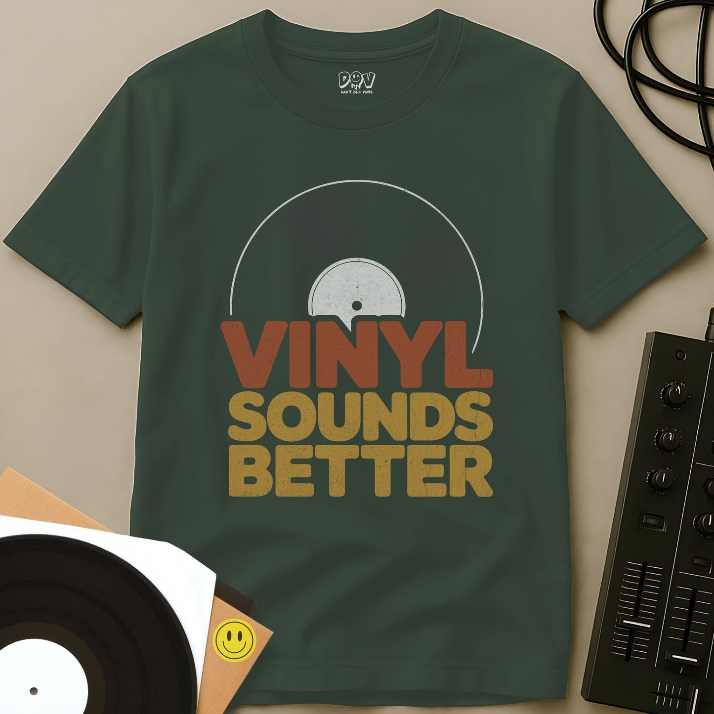 Vinyl Sounds Better T-Shirt Military Green / S Vinyl Sounds Better T-Shirt