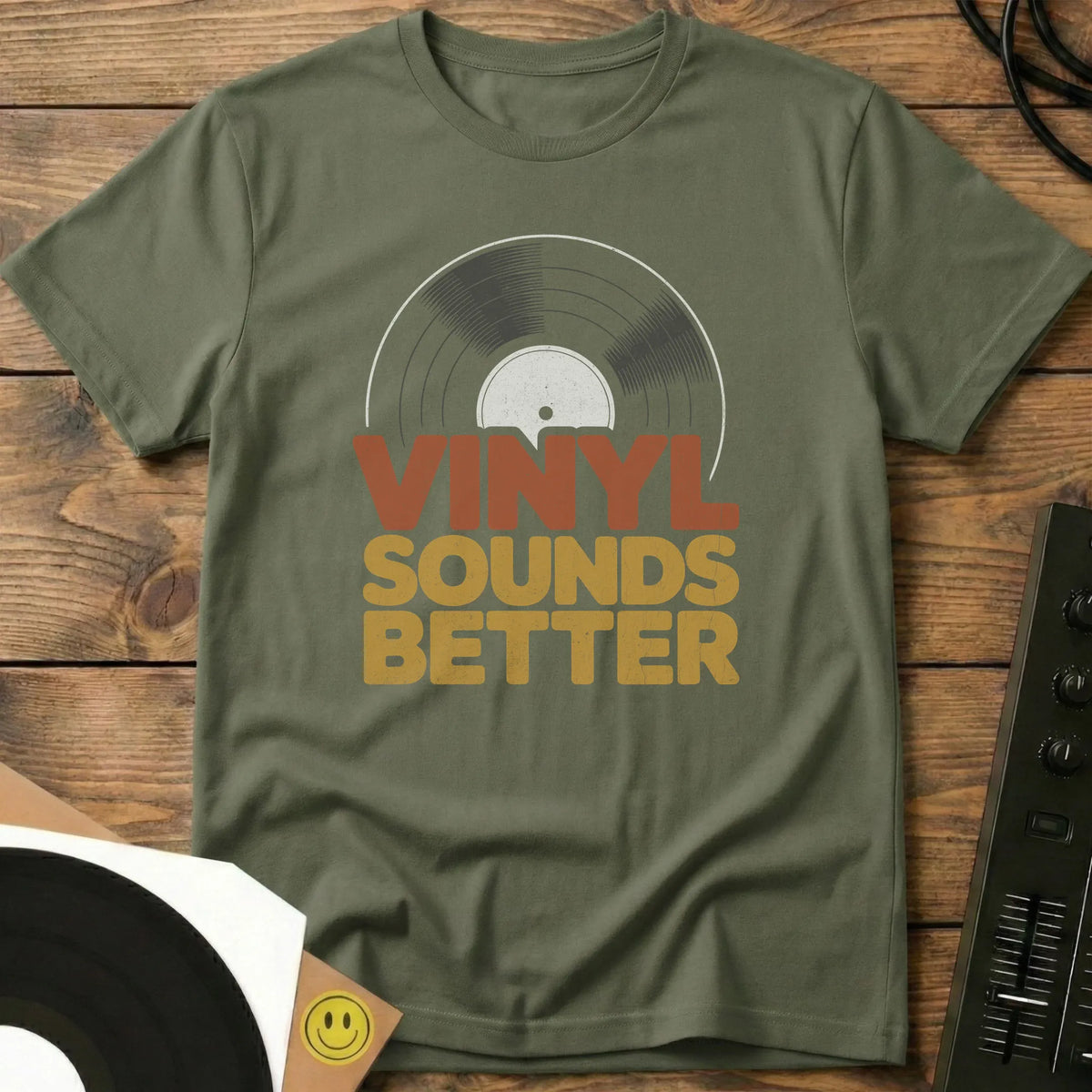 Vinyl Sounds Better T-Shirt Military Green / S Vinyl Sounds Better T-Shirt