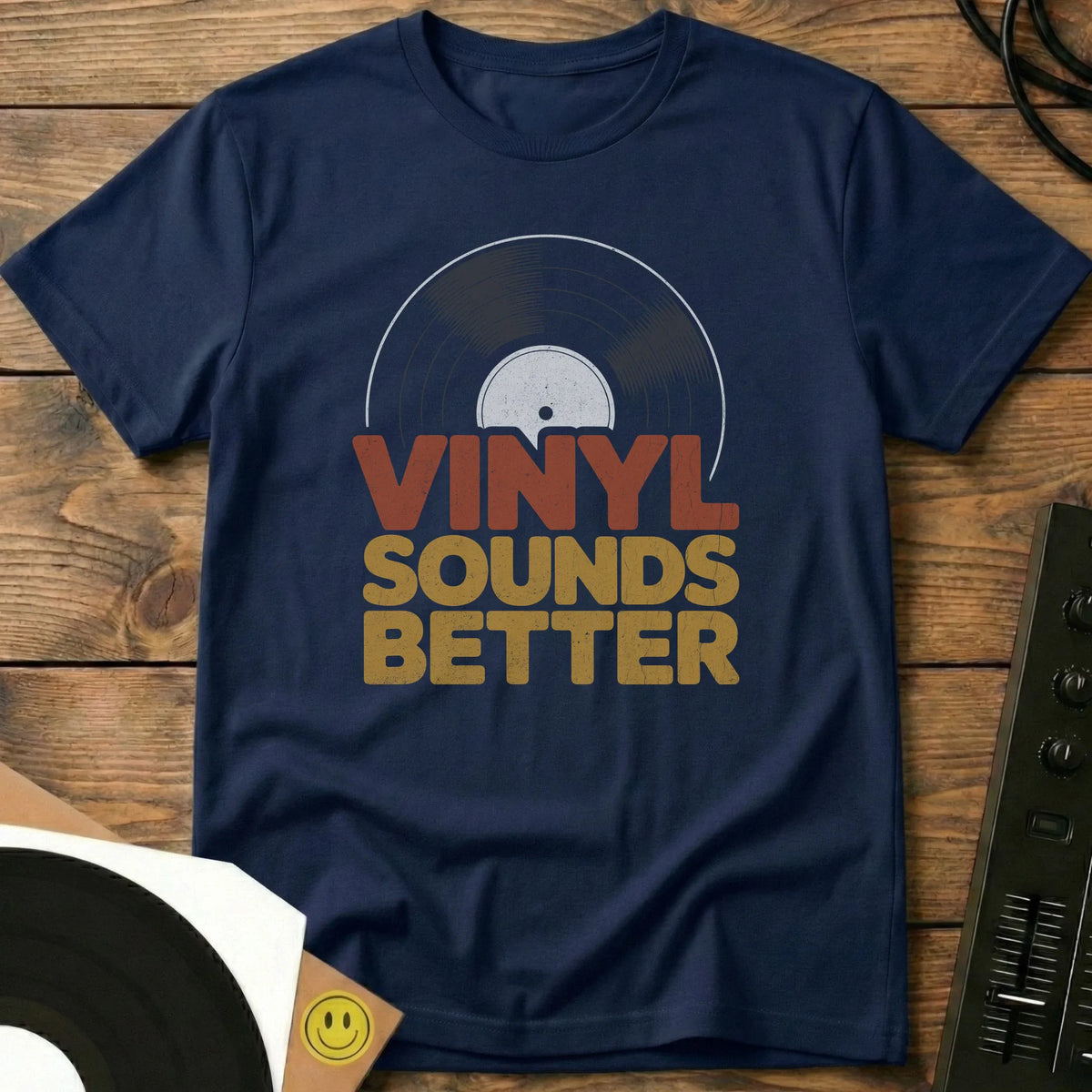 Vinyl Sounds Better T-Shirt Navy / S Vinyl Sounds Better T-Shirt