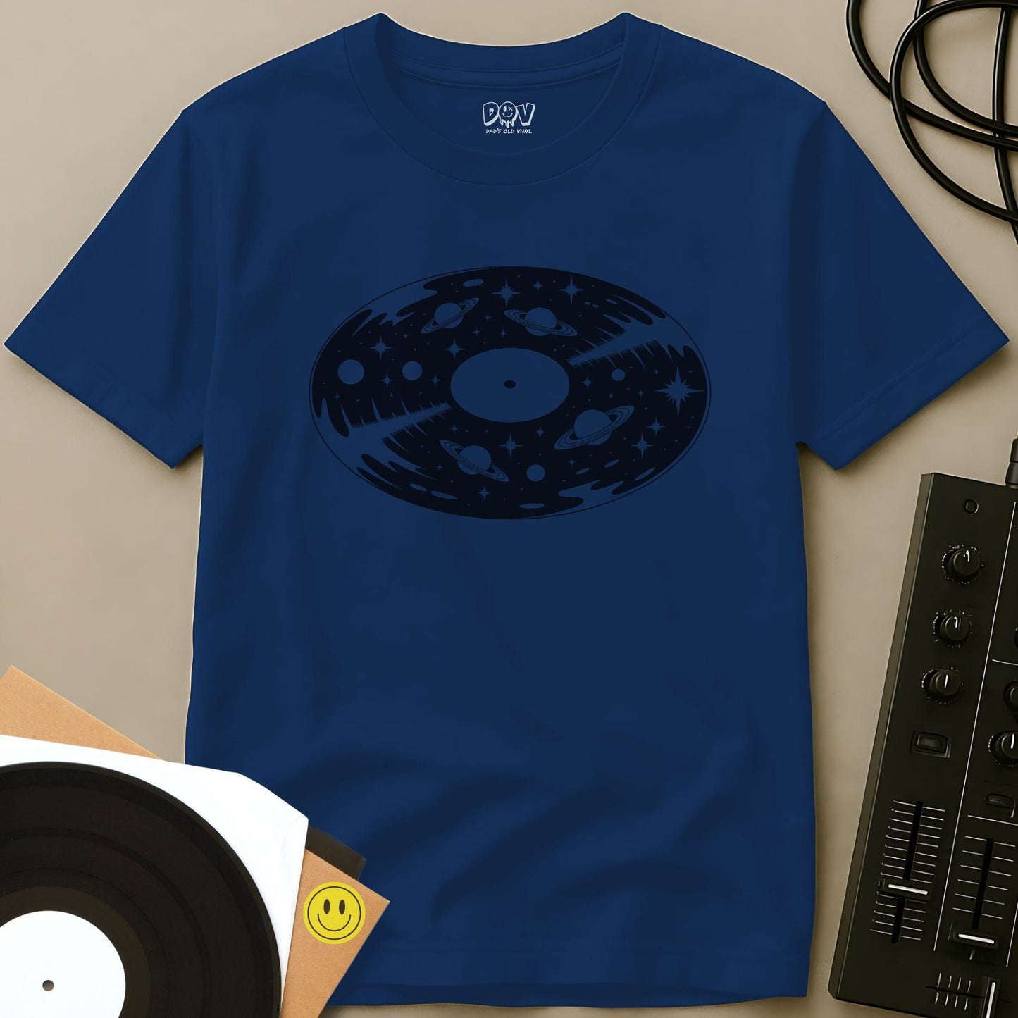 Vinyl Space T-Shirt Royal / S Vinyl Space T-Shirt