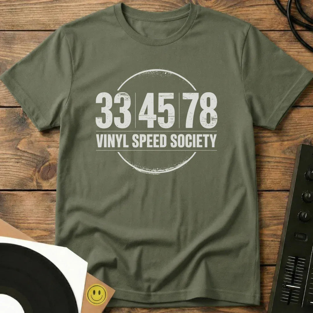 Vinyl Speed Society Remix T-Shirt Military Green / S Vinyl Speed Society Remix T-Shirt