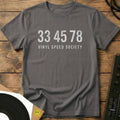 Vinyl Speed Society T-Shirt Charcoal / S Vinyl Speed Society T-Shirt