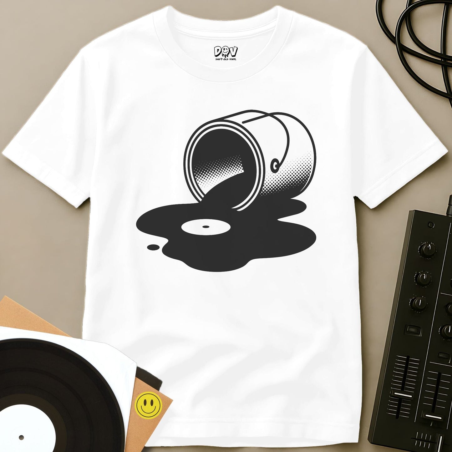Vinyl Spill T-Shirt White / S Vinyl Spill T-Shirt