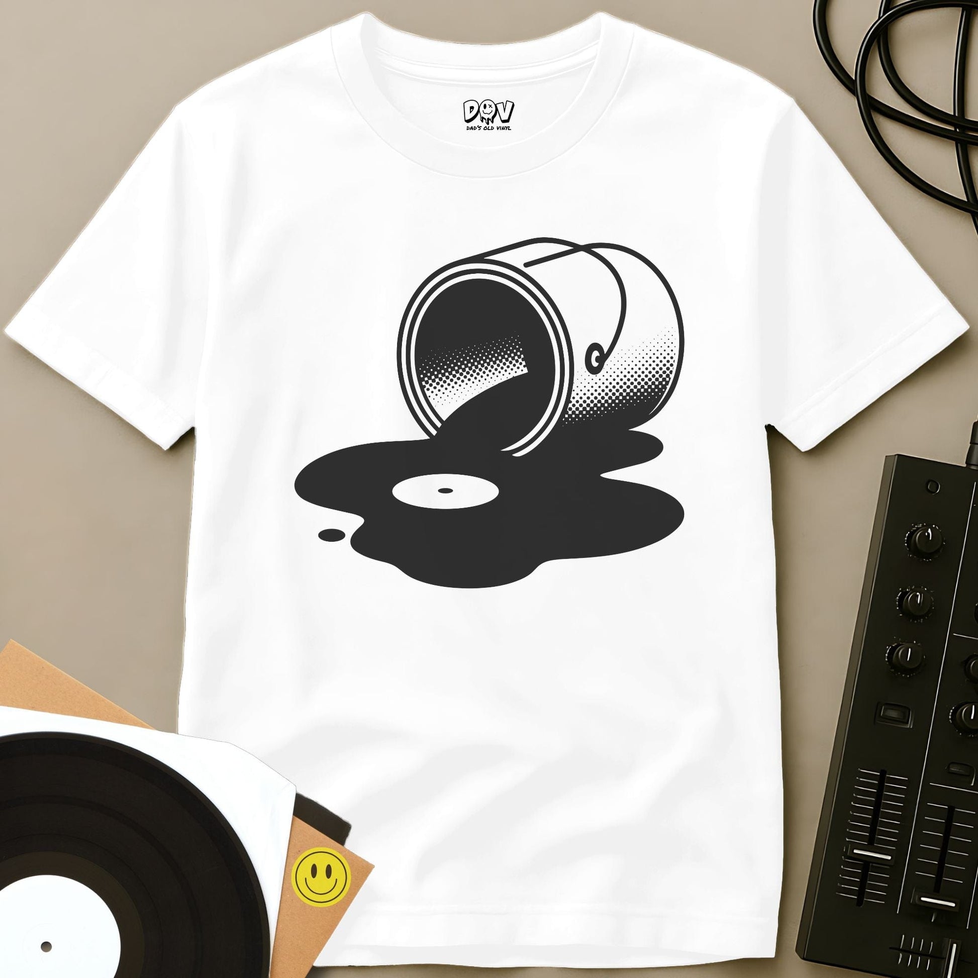 Vinyl Spill T-Shirt White / S Vinyl Spill T-Shirt