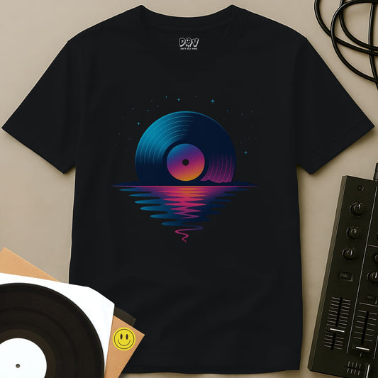 Vinyl Sunset T-Shirt Black / S Vinyl Sunset T-Shirt
