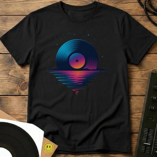 Vinyl Sunset T-Shirt Black / S Vinyl Sunset T-Shirt