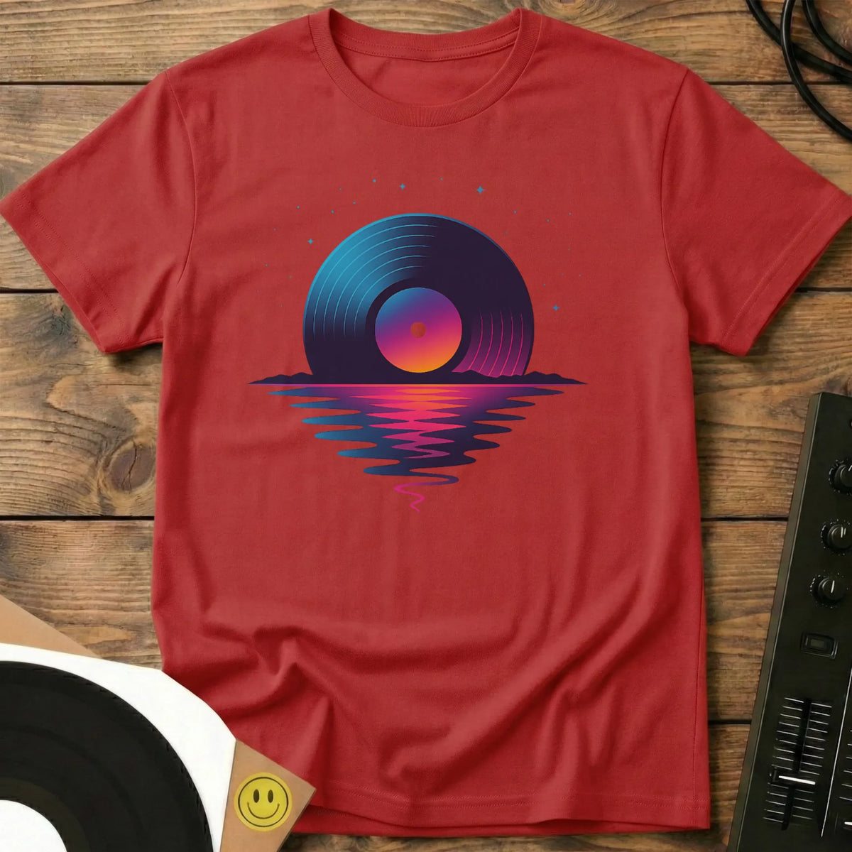 Vinyl Sunset T-Shirt Red / S Vinyl Sunset T-Shirt