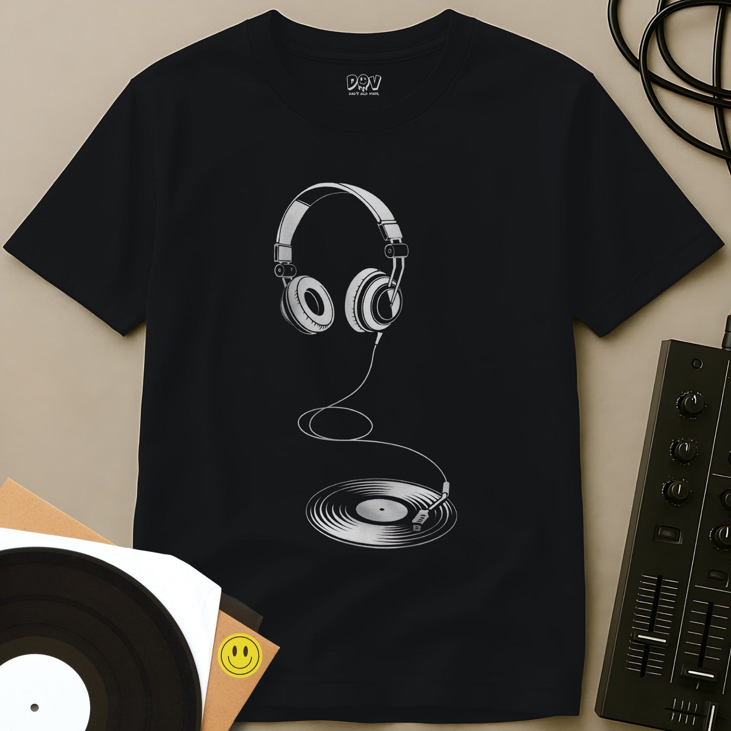 Vinyl To Ears T-Shirt Black / S Vinyl To Ears T-Shirt