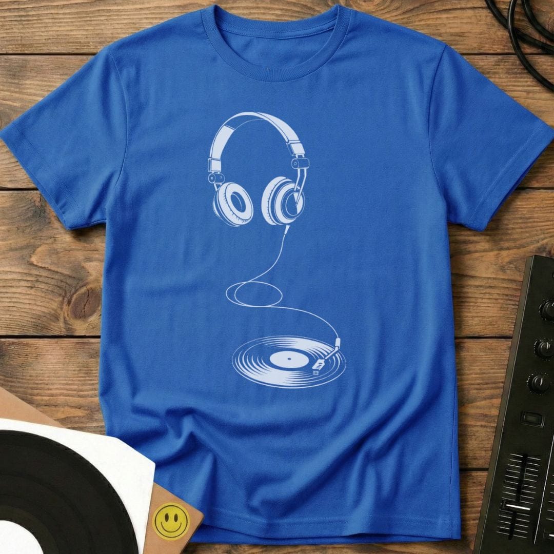 Vinyl To Ears T-Shirt Royal / S Vinyl To Ears T-Shirt
