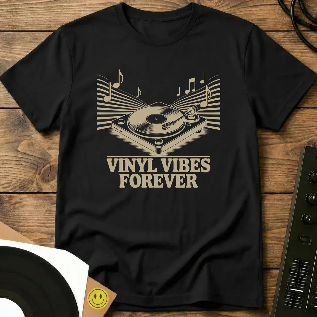 Vinyl Vibes Forever T-Shirt Black / S Vinyl Vibes Forever T-Shirt