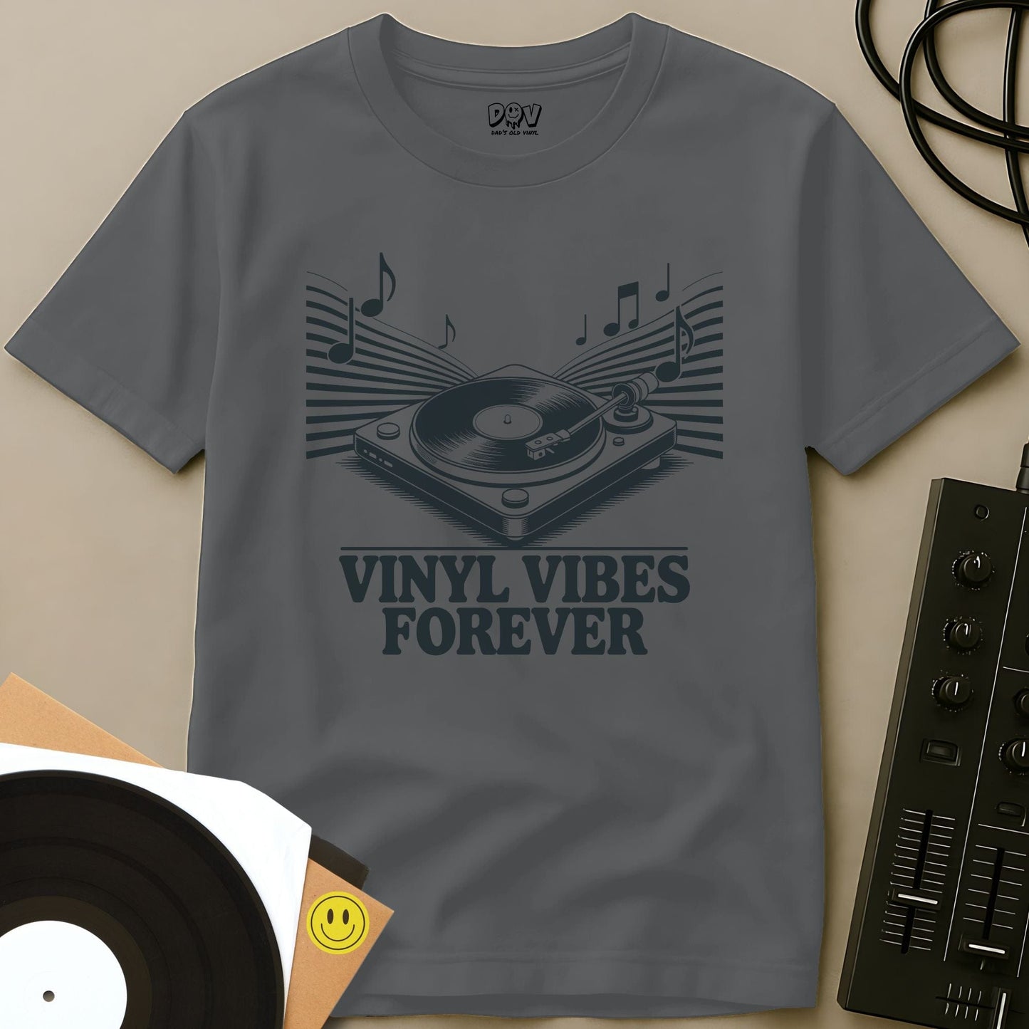 Vinyl Vibes Forever T-Shirt Sport Grey / S Vinyl Vibes Forever T-Shirt