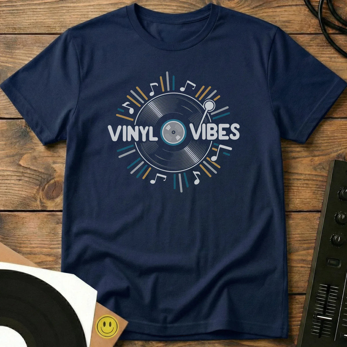 Vinyl Vibes T-Shirt Navy / S Vinyl Vibes T-Shirt