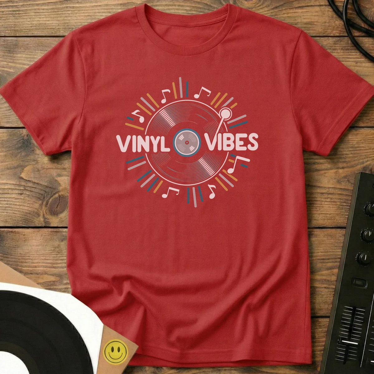 Vinyl Vibes T-Shirt Red / S Vinyl Vibes T-Shirt