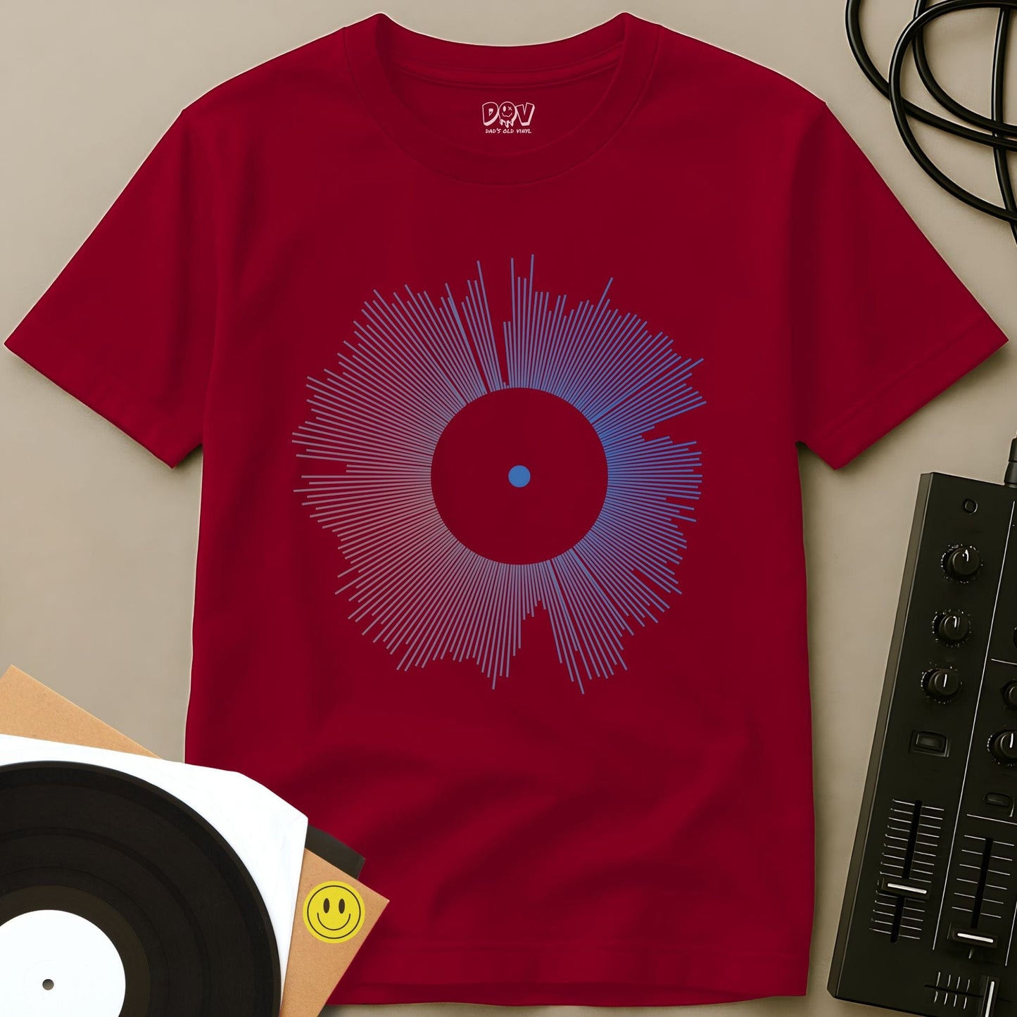 Vinyl Visualizer T-Shirt Red / S Vinyl Visualizer T-Shirt