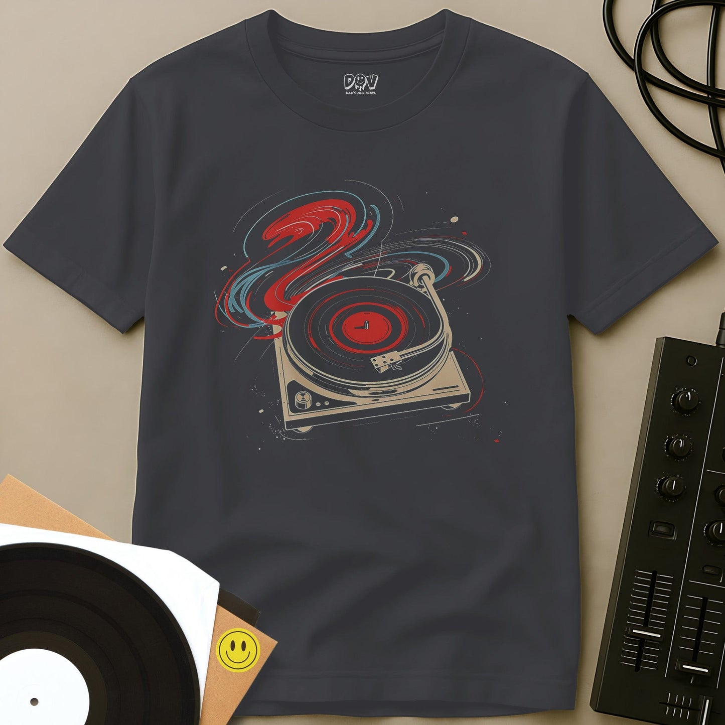 Vinyl Vortex T-Shirt Charcoal / S Vinyl Vortex T-Shirt