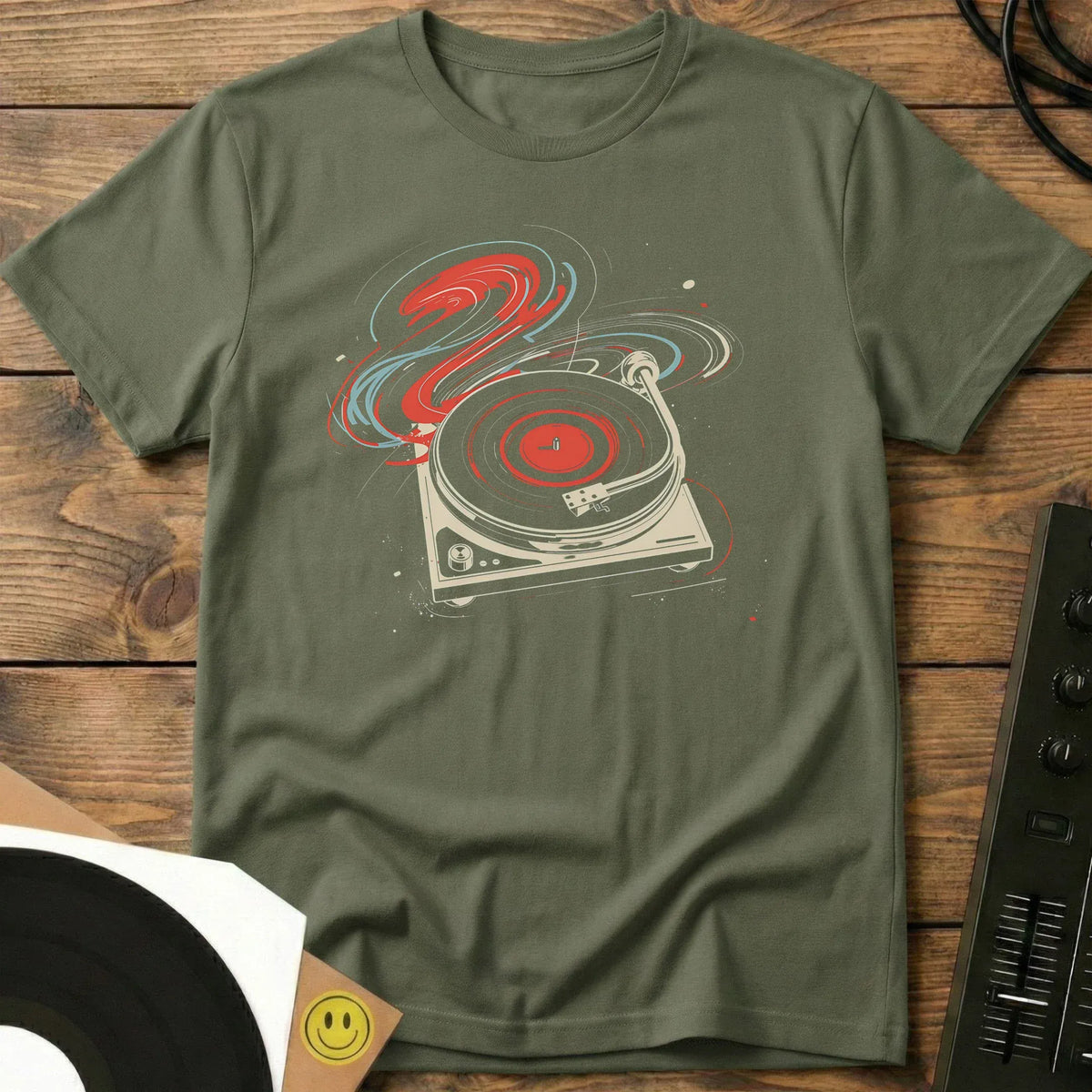 Vinyl Vortex T-Shirt Military Green / S Vinyl Vortex T-Shirt
