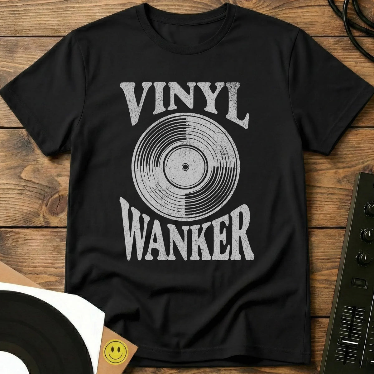 Vinyl Wanker T-Shirt Black / S Vinyl Wanker T-Shirt