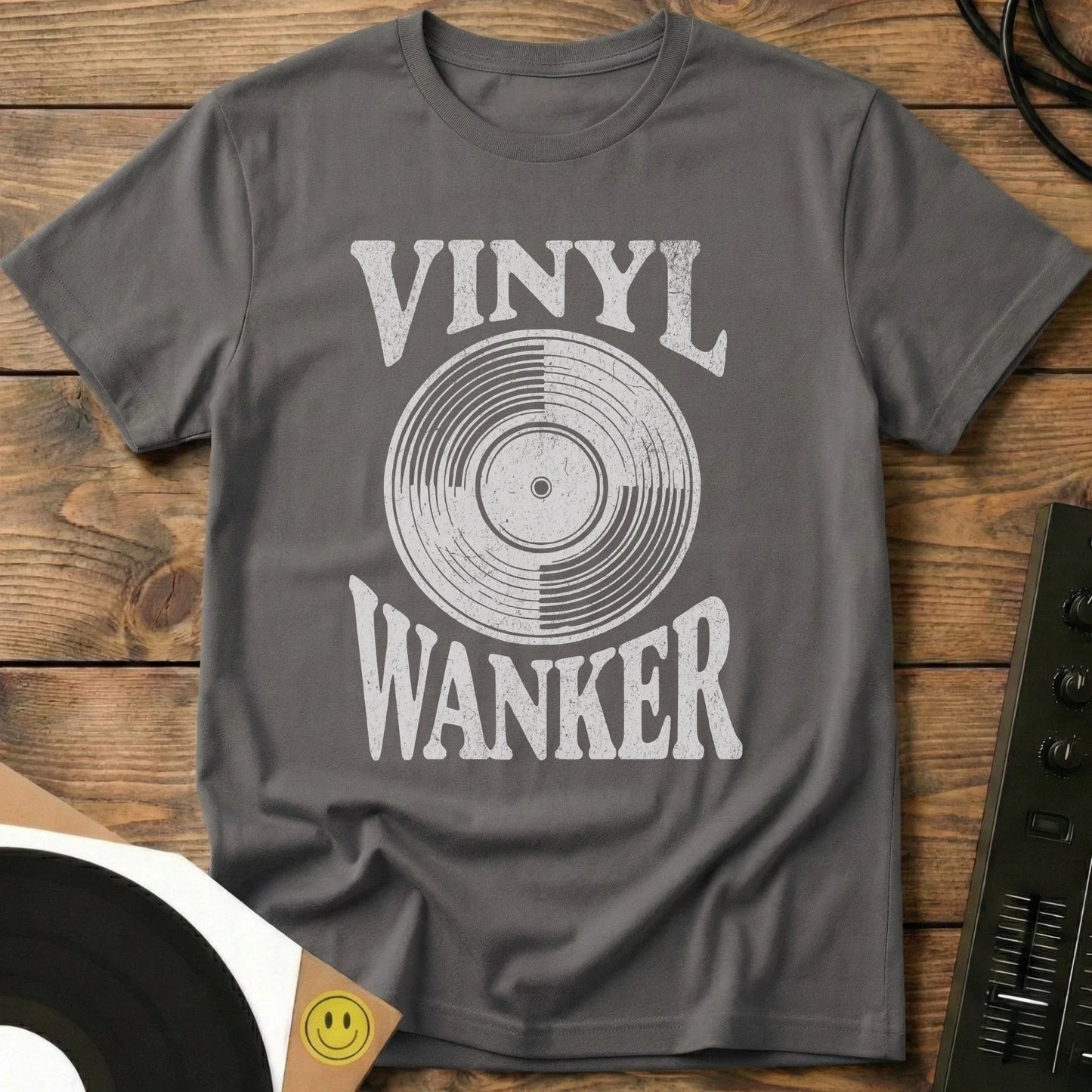 Vinyl Wanker T-Shirt Charcoal / S Vinyl Wanker T-Shirt