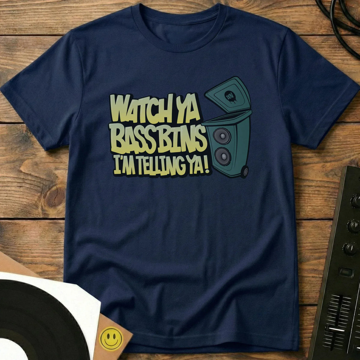 Watch Ya Bass Bins T-Shirt Navy / S Watch Ya Bass Bins T-Shirt