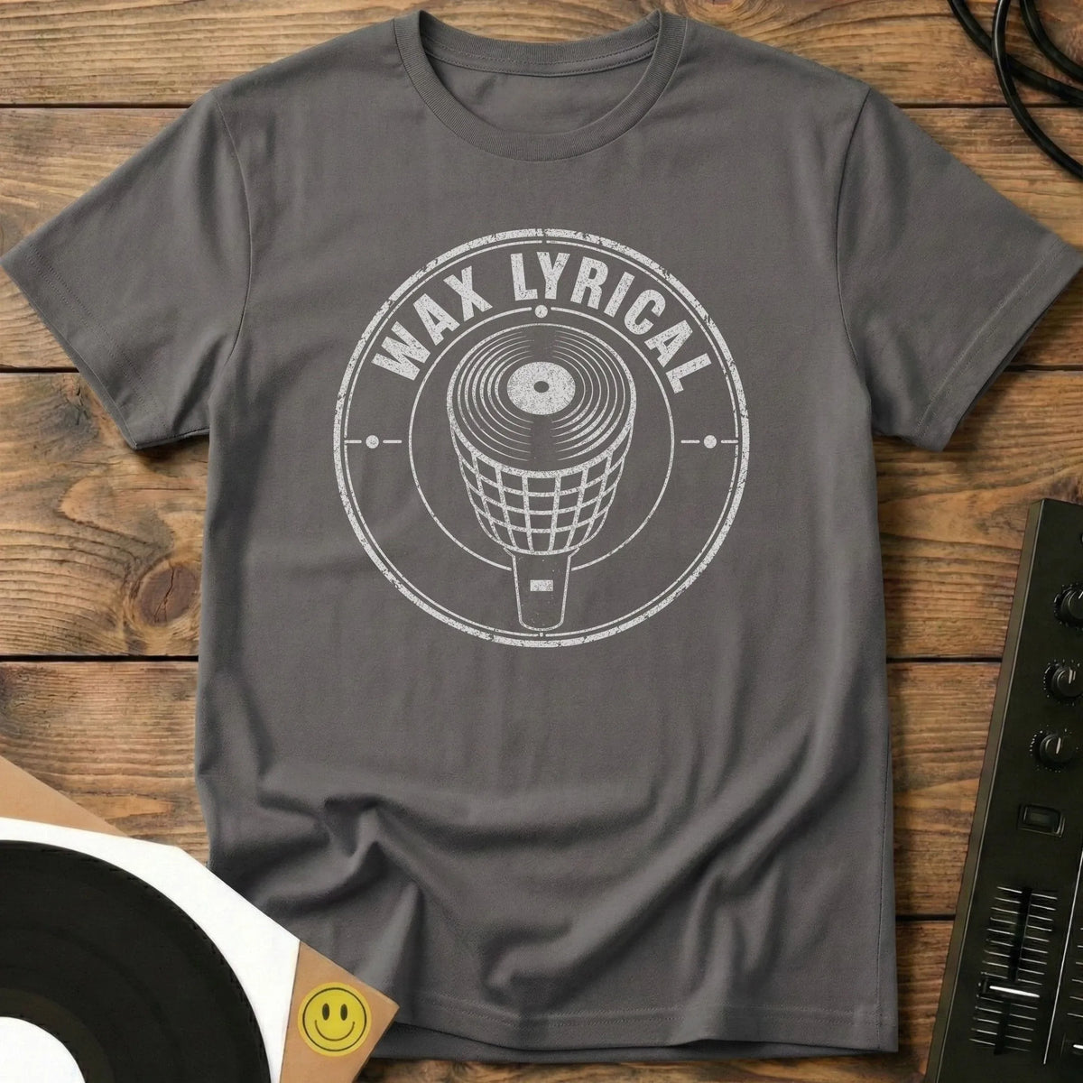 Wax Lyrical t-shirt in Charcoal