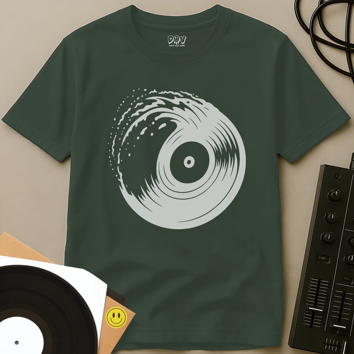 Wax Wave T-Shirt Military Green / S Wax Wave T-Shirt