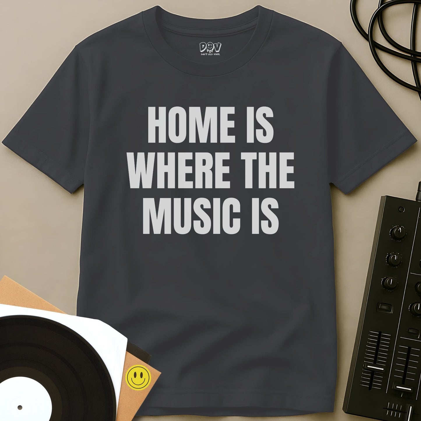 Where The Music Is T-Shirt Charcoal / S Where The Music Is T-Shirt