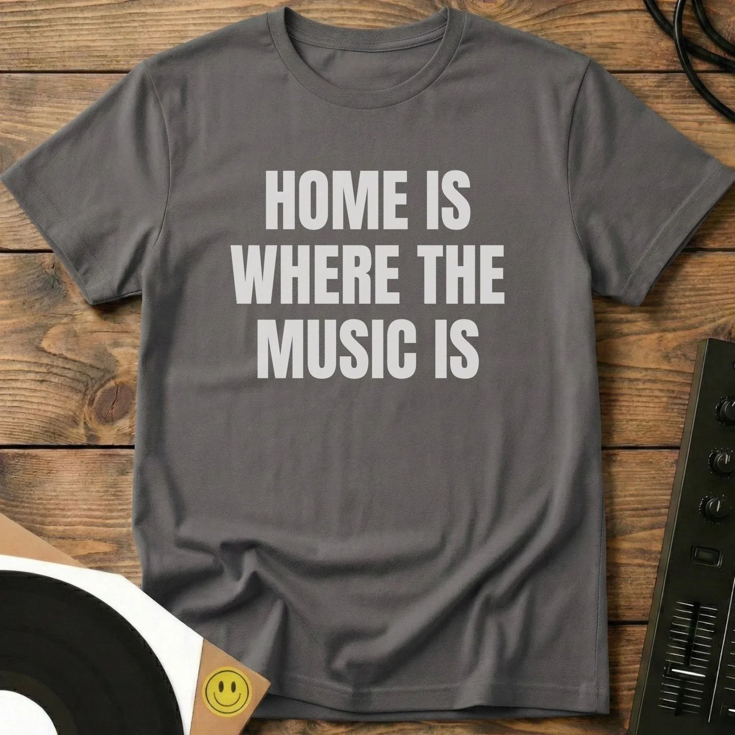 Where The Music Is T-Shirt Charcoal / S Where The Music Is T-Shirt