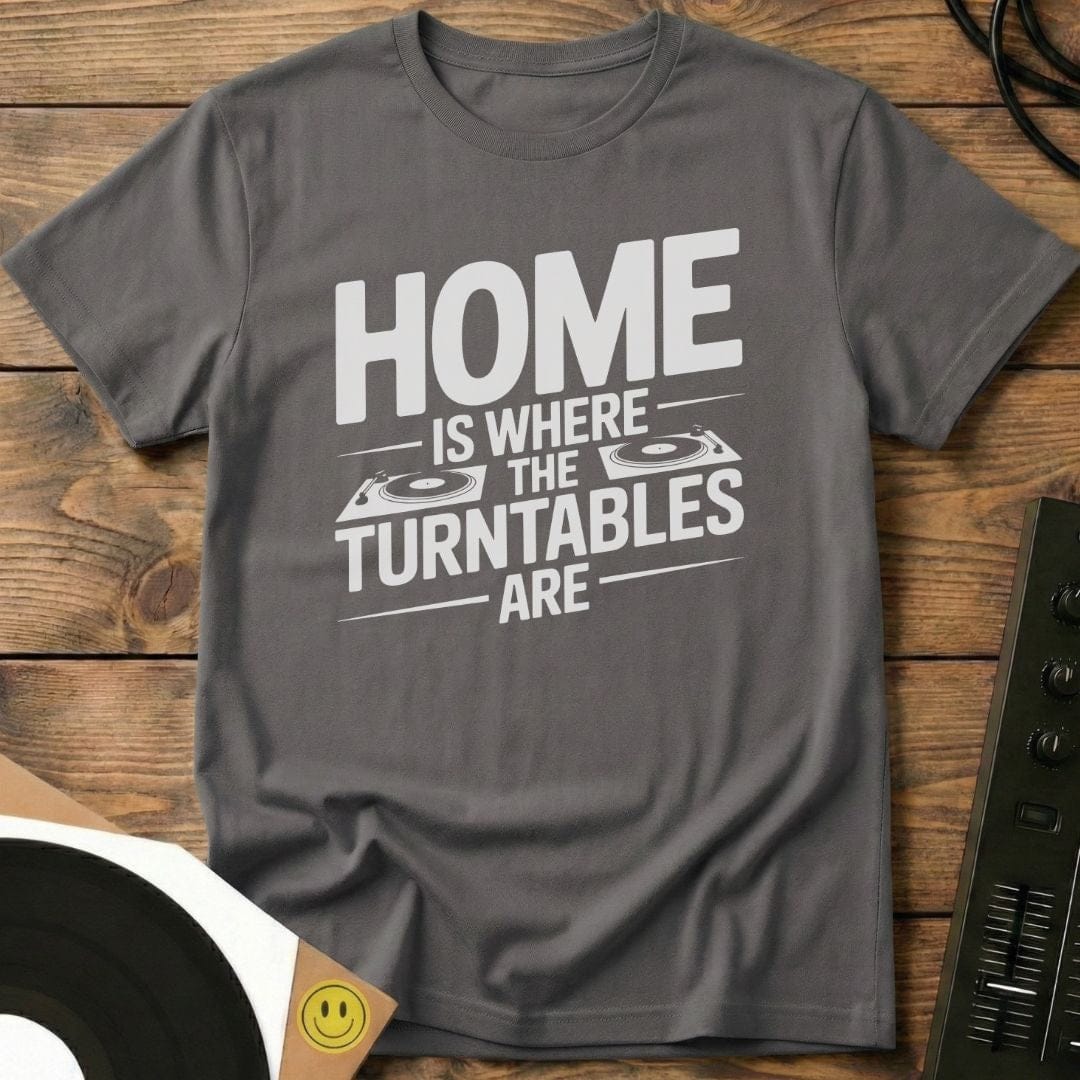 Where The Turntables Are T-Shirt Charcoal / S Where The Turntables Are T-Shirt