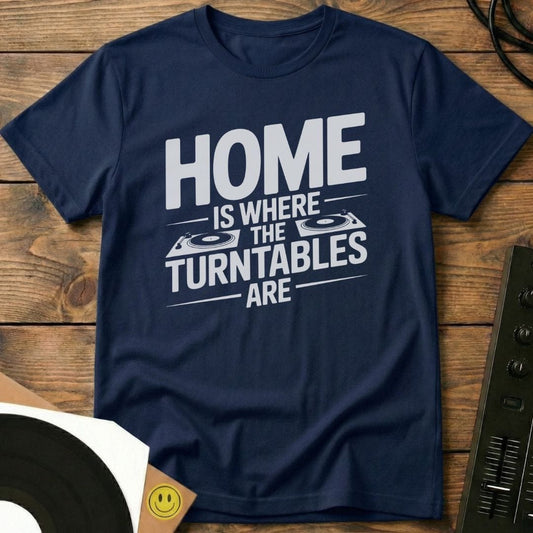 Where The Turntables Are T-Shirt Navy / S Where The Turntables Are T-Shirt
