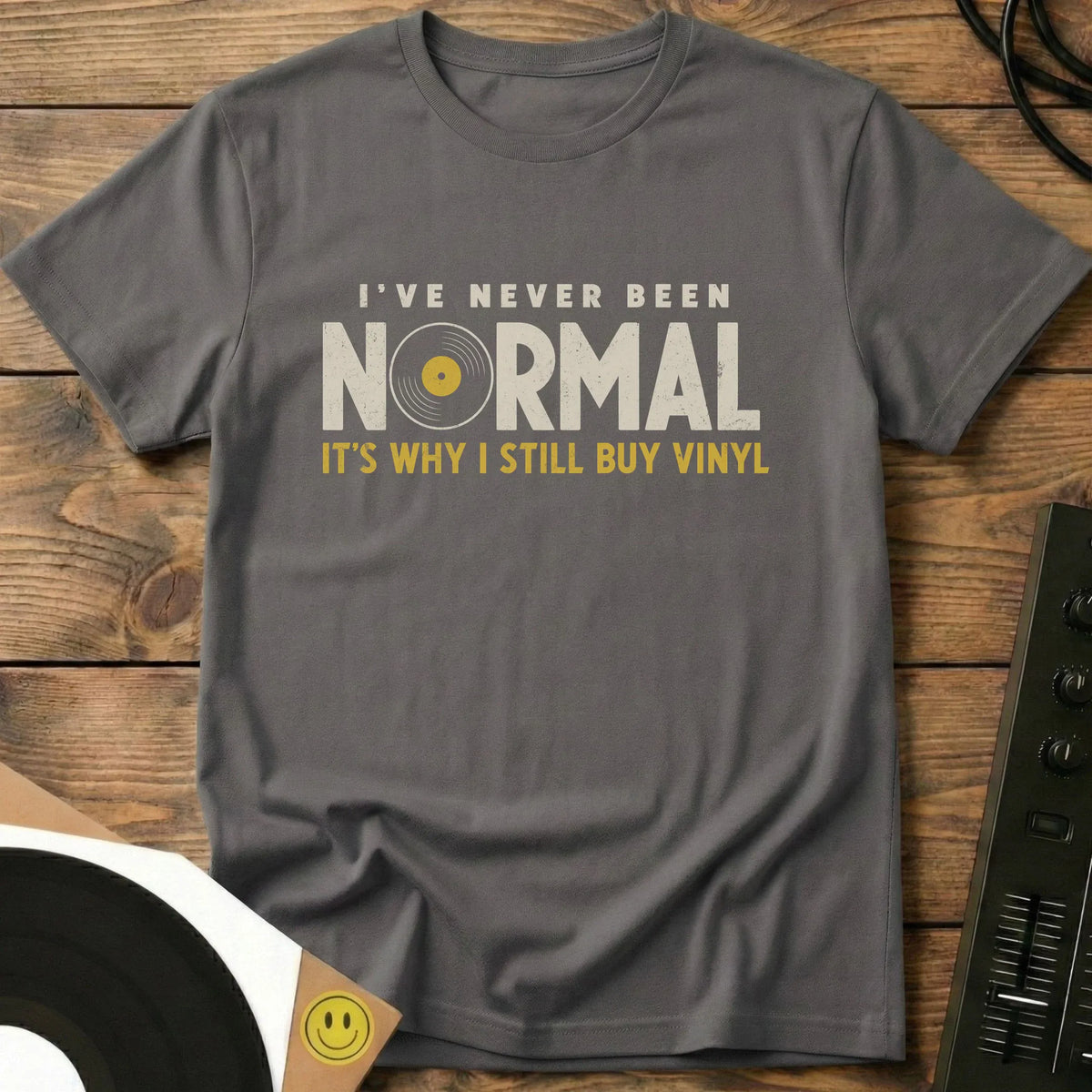 Why I Buy Vinyl T-Shirt Charcoal / S Why I Buy Vinyl T-Shirt