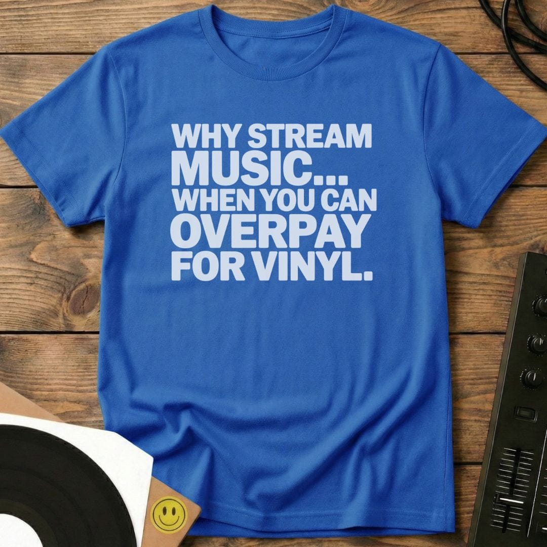 Why Stream Music T-Shirt Royal / S Why Stream Music T-Shirt