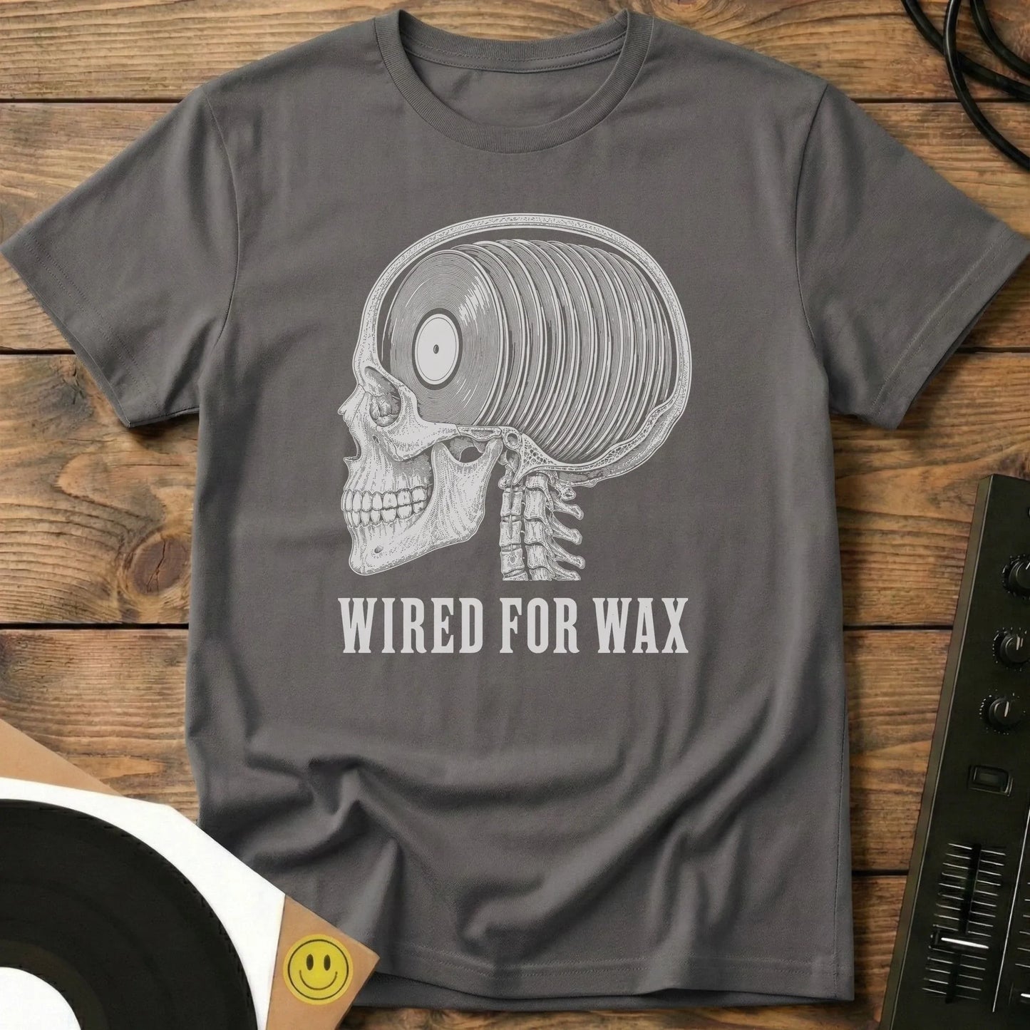 Wired For Wax T-Shirt Charcoal / S Wired For Wax T-Shirt