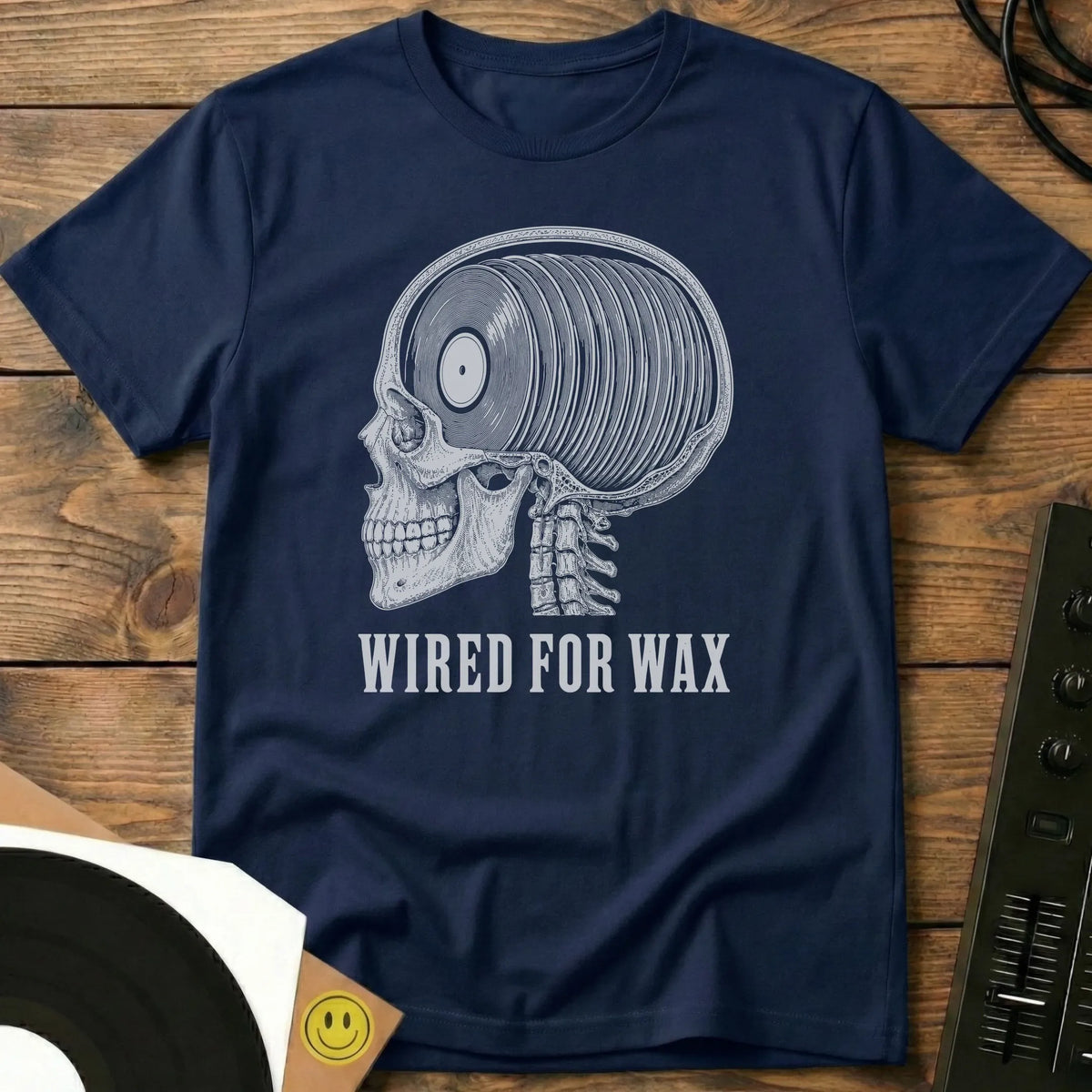 Wired For Wax T-Shirt Navy / S Wired For Wax T-Shirt