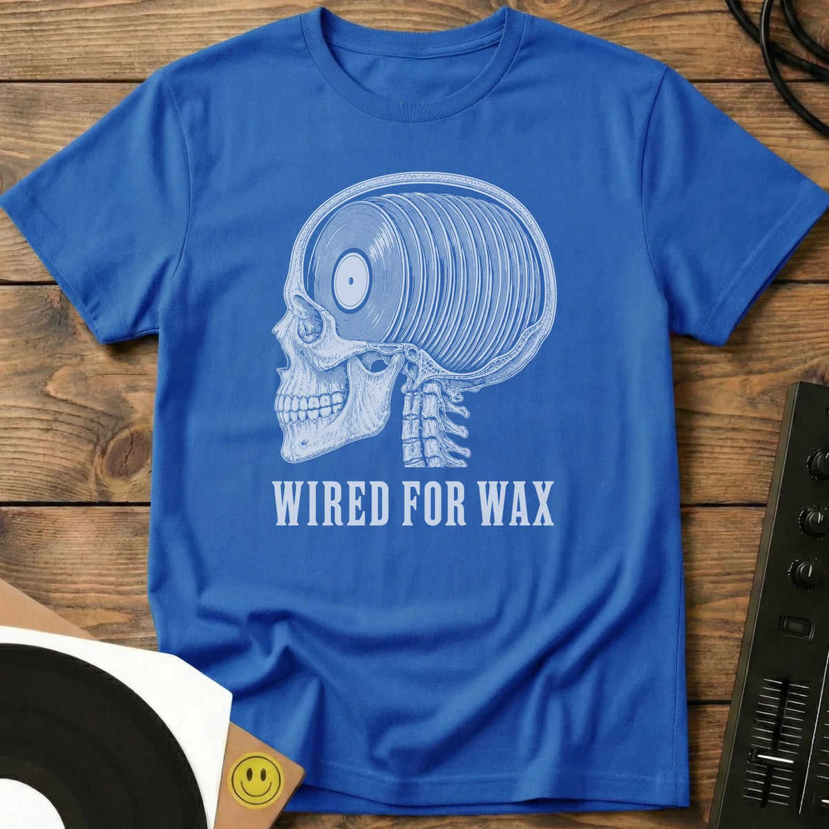 Wired For Wax T-Shirt Royal / S Wired For Wax T-Shirt
