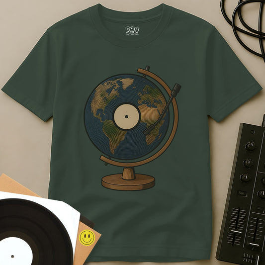 World On Wax T-Shirt Military Green / S World On Wax T-Shirt