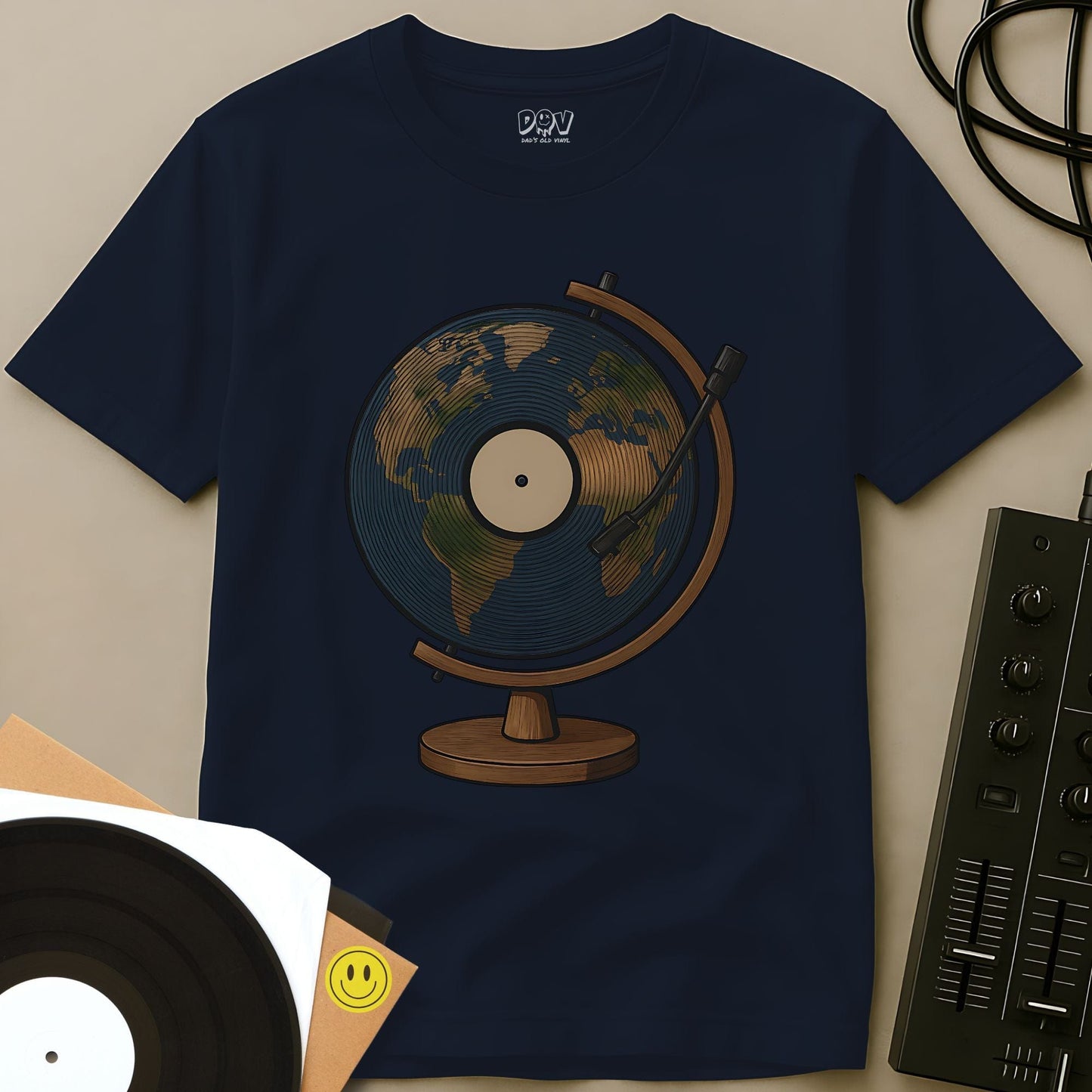 World On Wax T-Shirt Navy / S World On Wax T-Shirt