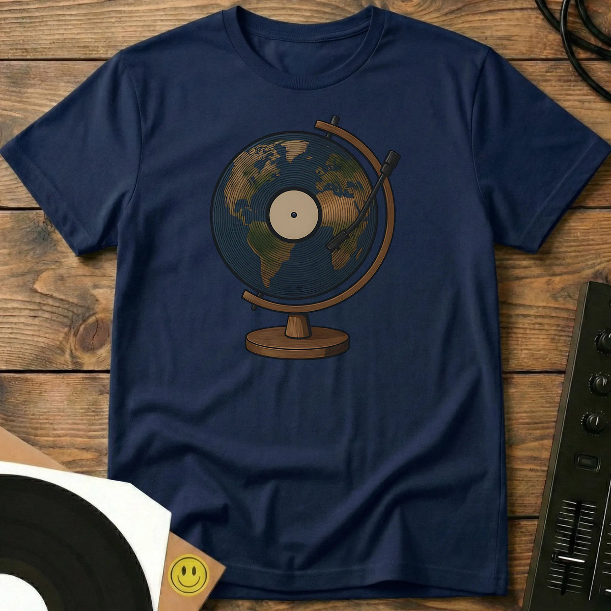 World On Wax T-Shirt Navy / S World On Wax T-Shirt